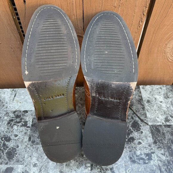 Cole Haan Mens Hamilton Grand Wingtip Oxford Brown Dress Shoes Size 10 M - Picture 8 of 9